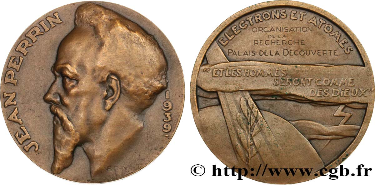 SCIENCES & SCIENTIFIQUES Médaille, Jean Perrin AU