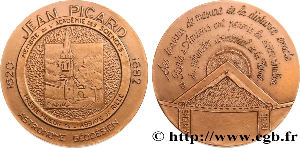 SCIENCE & SCIENTIFIC Médaille, Jean Picard AU/AU