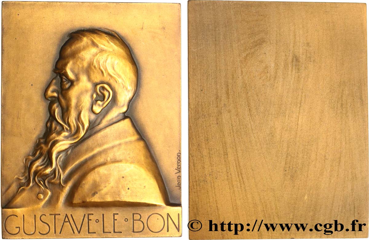 SCIENCES & SCIENTIFIQUES Plaque, Gustave Le Bon AU