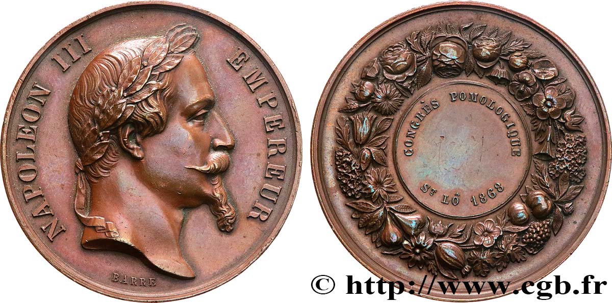 SECOND EMPIRE Médaille, Congrès pomologique AU