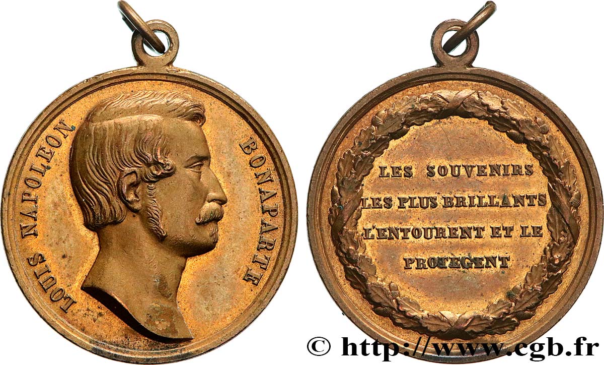 DEUXIÈME RÉPUBLIQUE Médaille, Souvenirs les plus brillants, Louis Napoléon Bonaparte MBC+