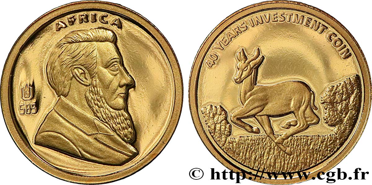SüDAFRIKA Médaillette, Africa, 40 ans “Investment coin” fST