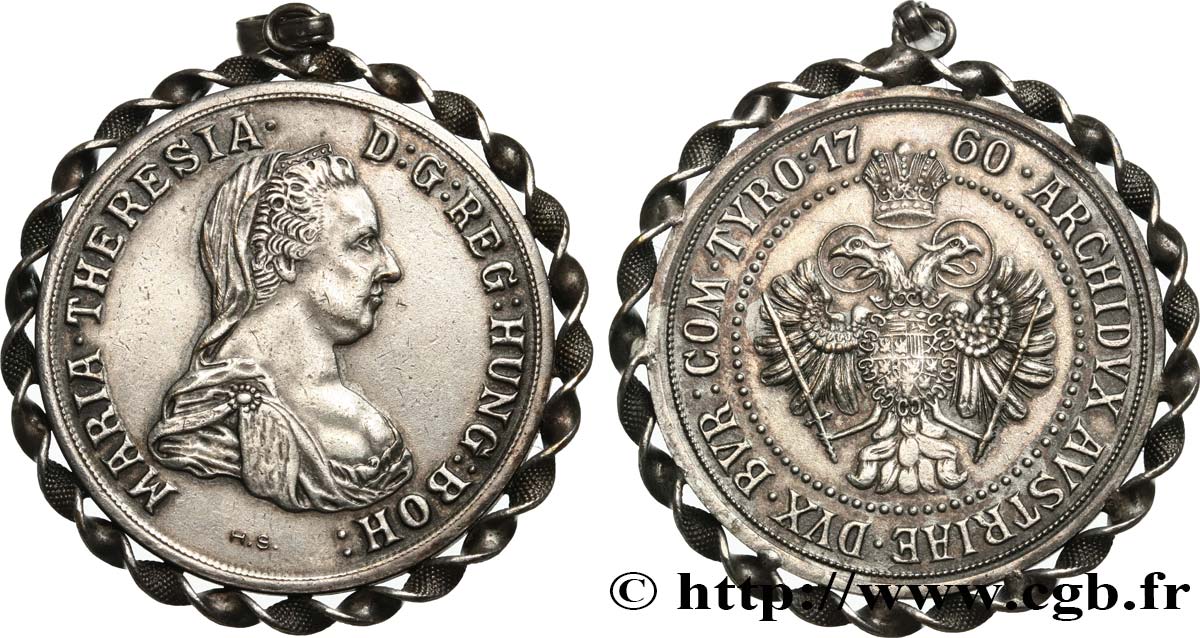 AUTRICHE - MARIE-THÉRÈSE Médaille, reproduction du thaler autrichien TTB+