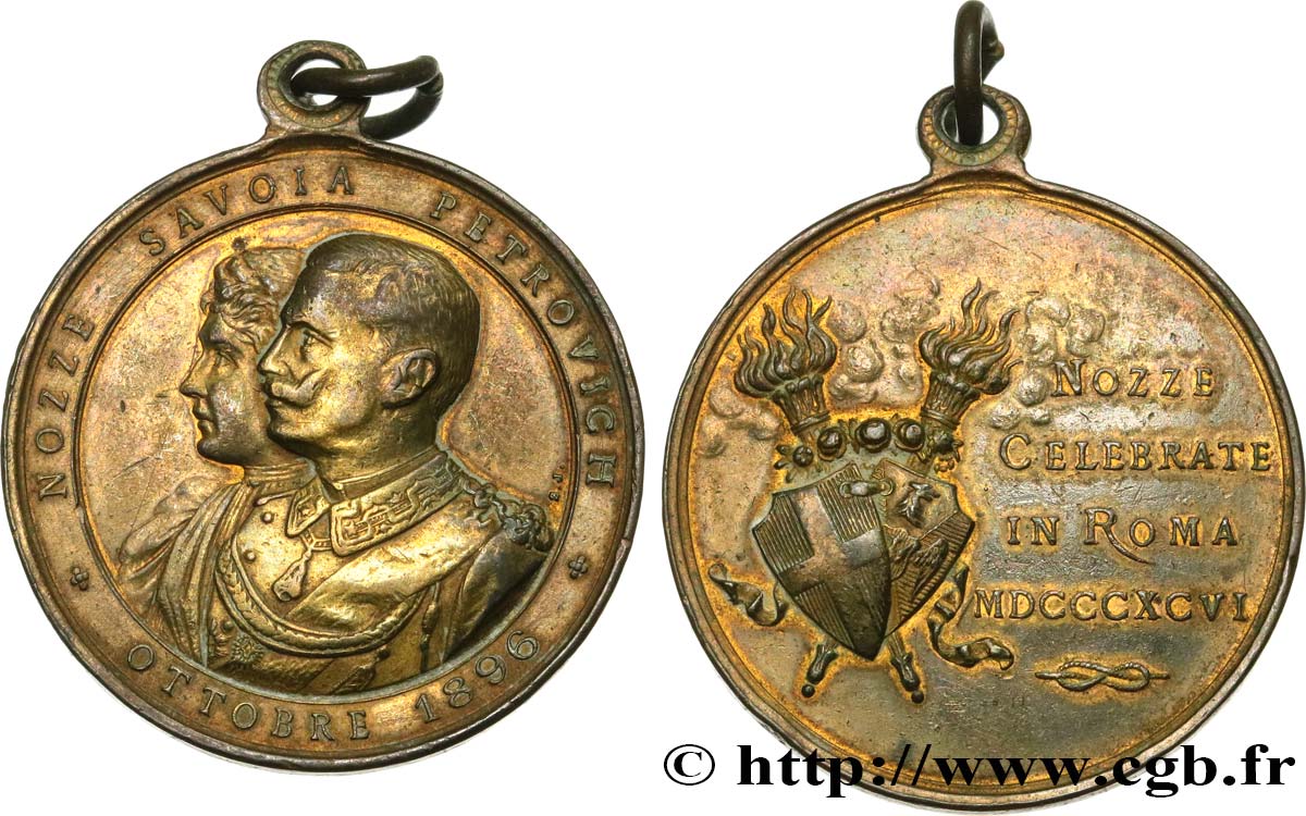 ITALIEN - ITALIEN KÖNIGREICH - VIKTOR EMANUEL III. Médaille, Mariage de Victor Emanuel III & Hélène de Monténégro SS