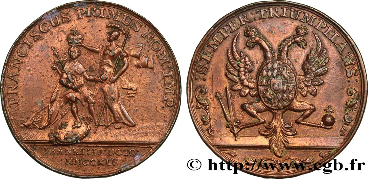 AUSTRIA - TYROL - FRANCIS I OF LORRAINE Médaille, Couronnement de l empereur XF