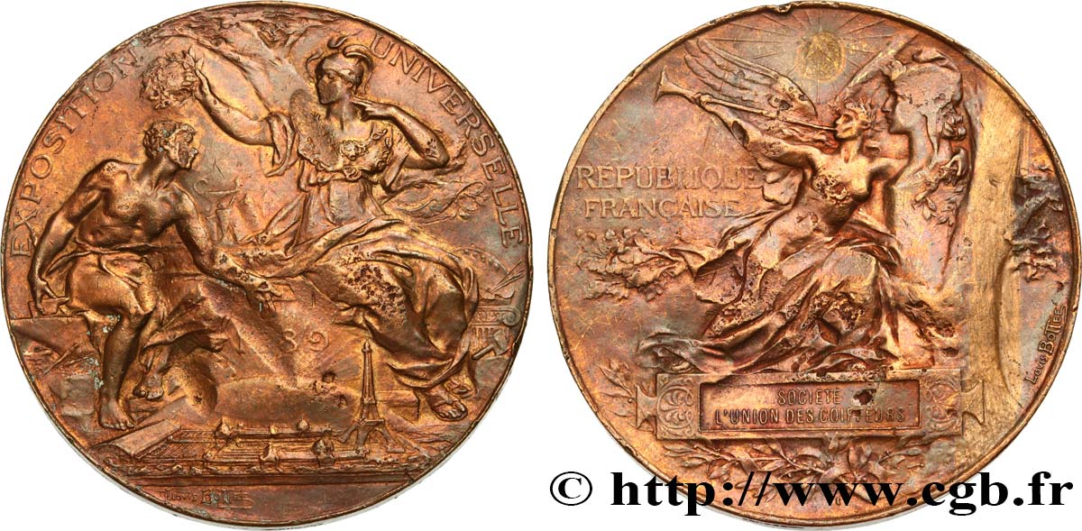III REPUBLIC Médaille de l’Exposition Universelle XF