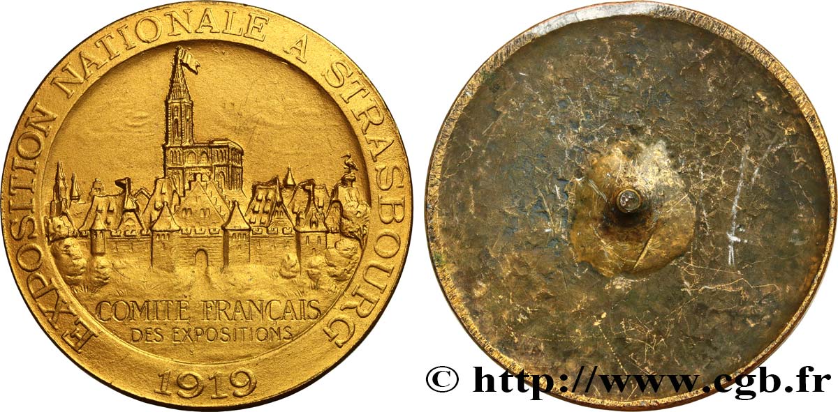 DRITTE FRANZOSISCHE REPUBLIK Médaille, Exposition Nationale de Strasbourg SS