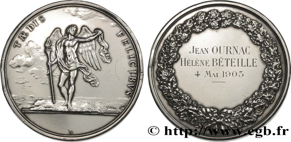 AMOUR ET MARIAGE Médaille, Jean Ournac et Hélène Béteille XF