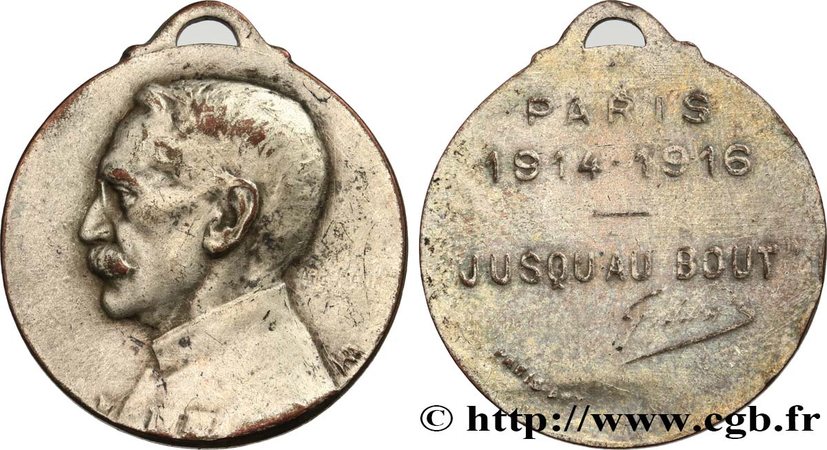 DRITTE FRANZOSISCHE REPUBLIK Médaille “Jusqu’au bout” du général Gallieni SS