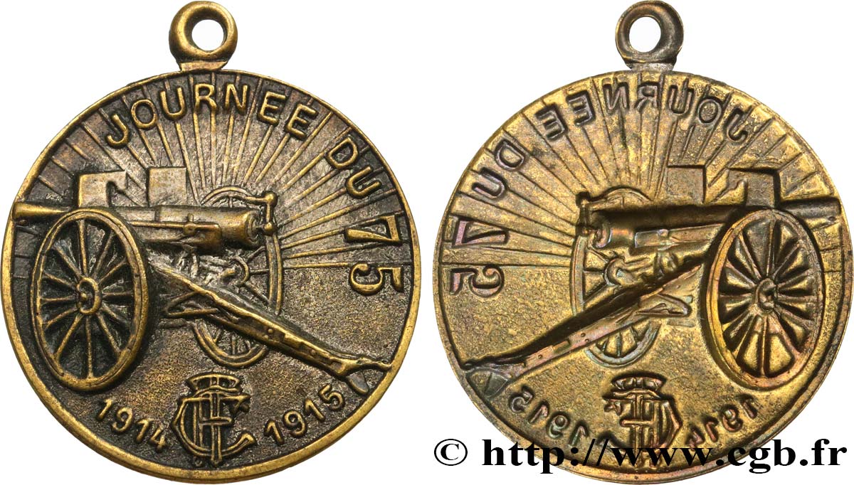 TERCERA REPUBLICA FRANCESA Médaille, Journée du 75 MBC