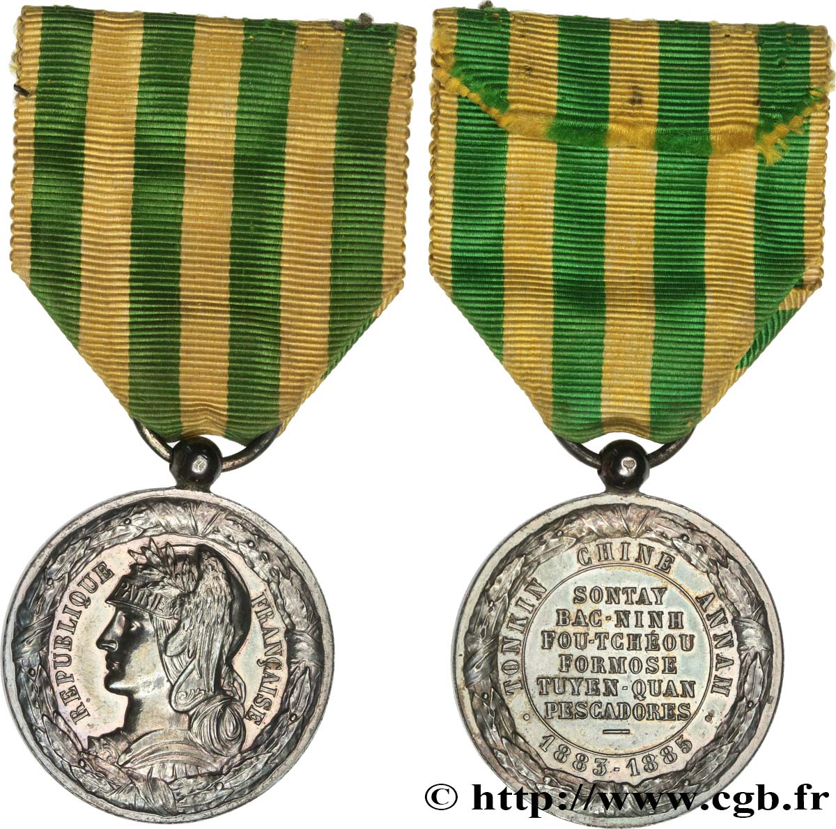 TROISIÈME RÉPUBLIQUE Médaille commémorative, Expédition du Tonkin TTB+