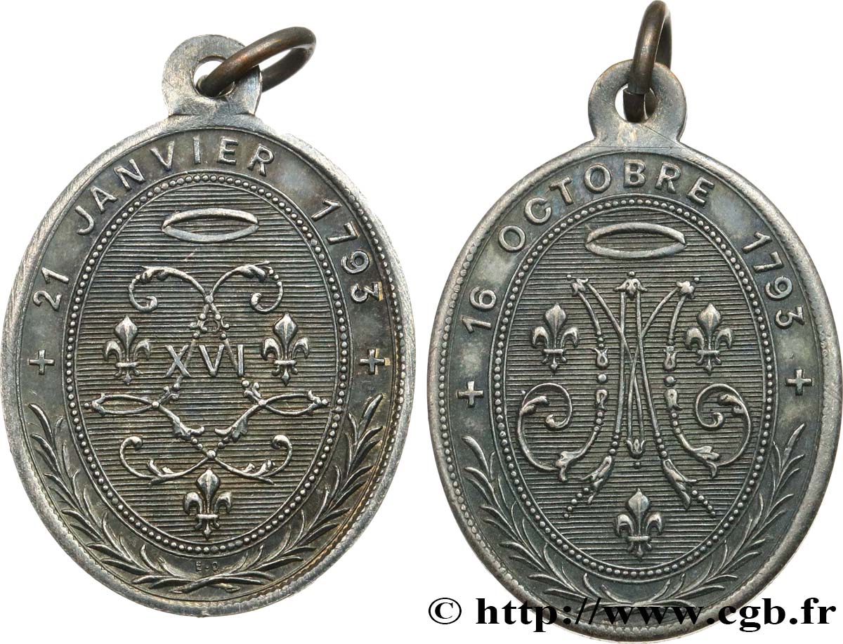 LOUIS XVIII Médaille de souvenir du roi et de la reine martyrs TTB+