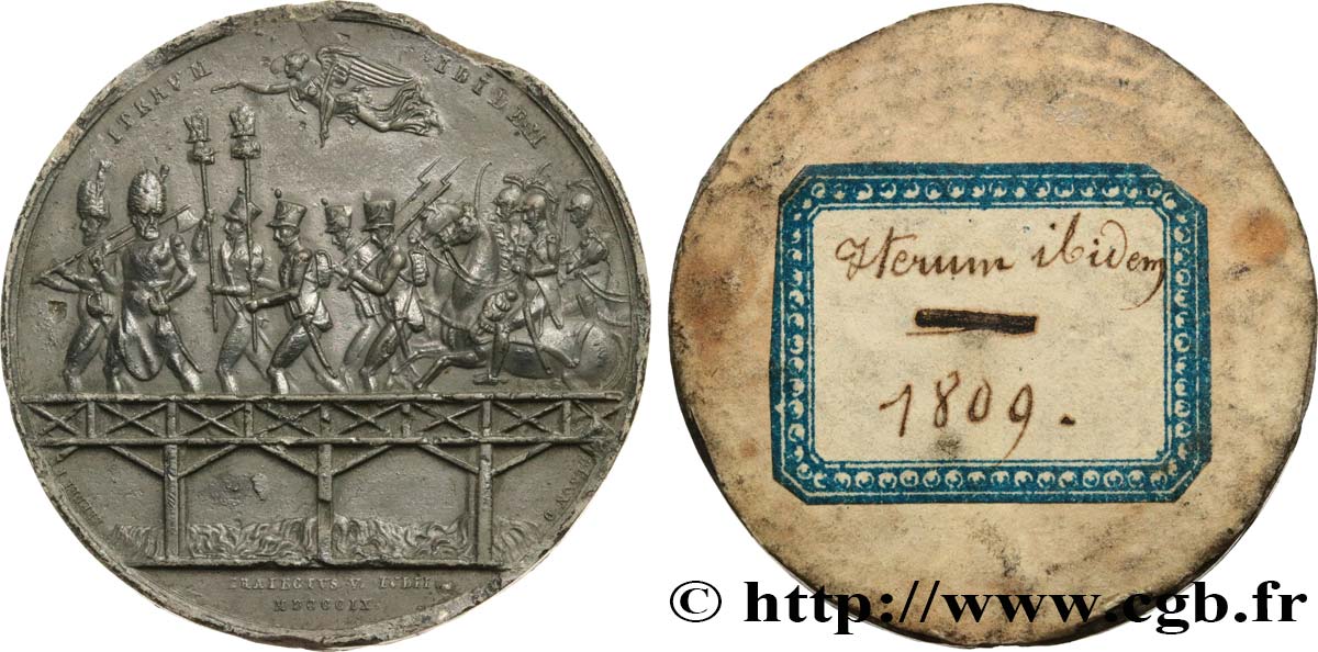NAPOLEON S EMPIRE Médaille, bataille d’Essling, revers XF