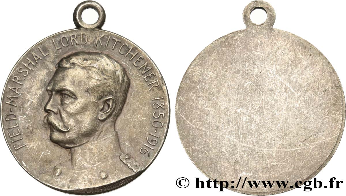 ROYAUME-UNI Médaille, Feld-Marshal Lord Kitchener TTB