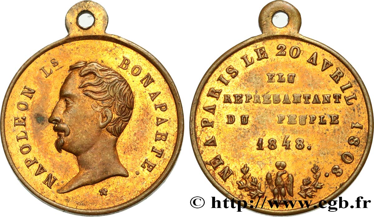 DEUXIÈME RÉPUBLIQUE Médaille, Élection du représentant du peuple TTB