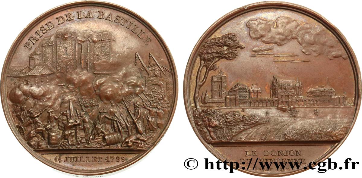 LUDWIG PHILIPP I Médaille pour la prise de la Bastille et du château de Vincennes VZ
