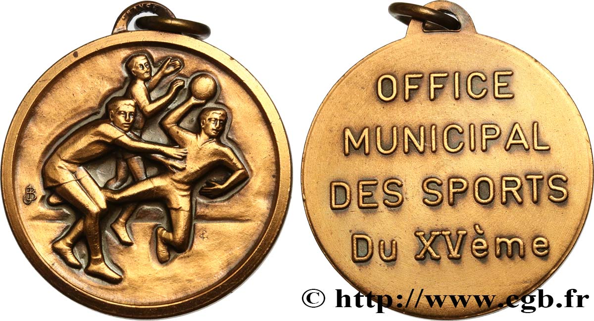 SPORTS Médaille, Hand-ball, Office municipal des sports TTB+