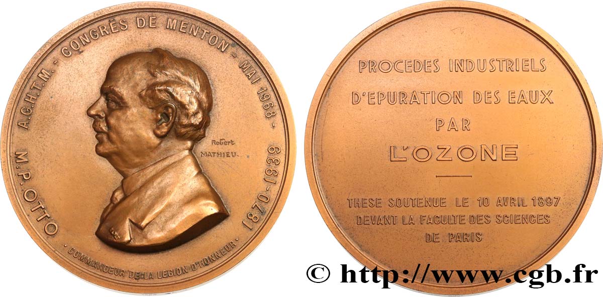 FUNFTE FRANZOSISCHE REPUBLIK Médaille de thèse, Procédés industriels d’épuration des eaux par l’ozone VZ