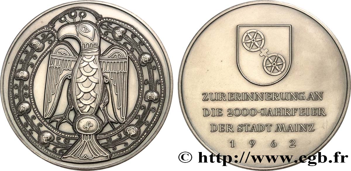 ALLEMAGNE Médaille, Célébration des 2000 ans de la ville de Mainz TTB