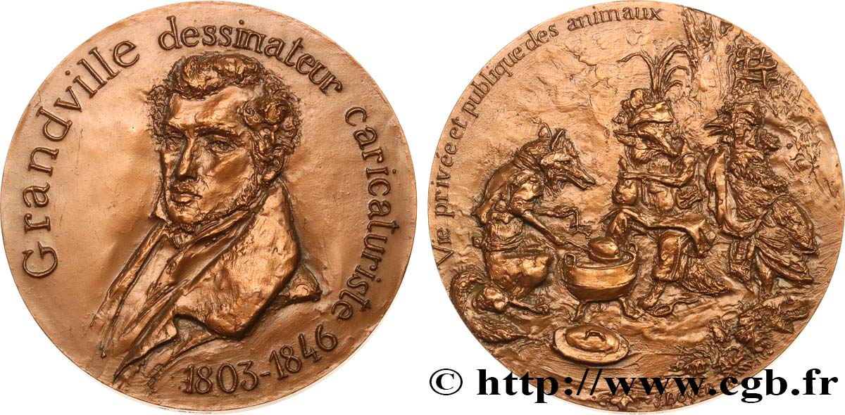 VARIOUS CHARACTERS Médaille, Grandville VZ