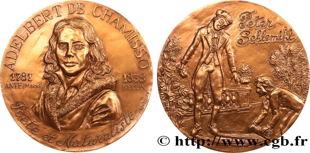 SCIENCES & SCIENTIFIQUES Médaille, Adelbert de Chamisso SUP