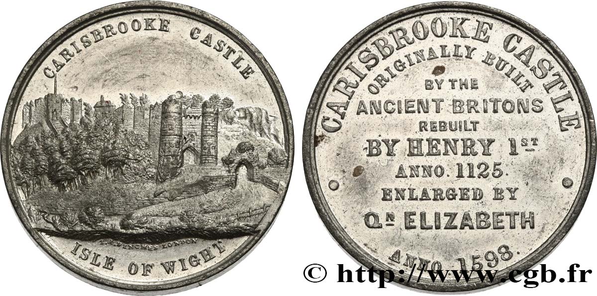 ROYAUME-UNI Médaille, Château de Carisbrooke, Île de Wight TTB+