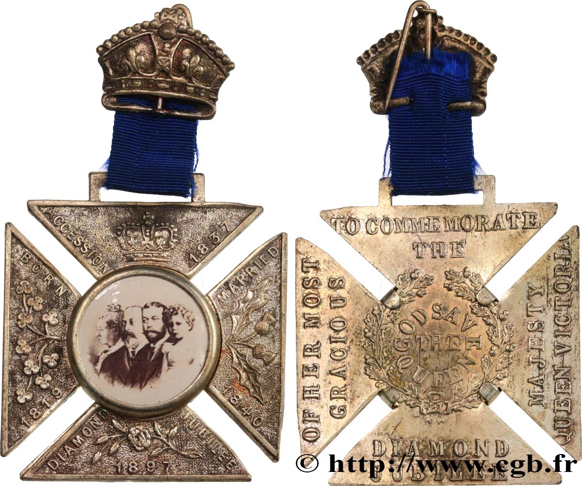 GREAT BRITAIN - VICTORIA Médaille, Commémoration du Jubilé de Diamant AU
