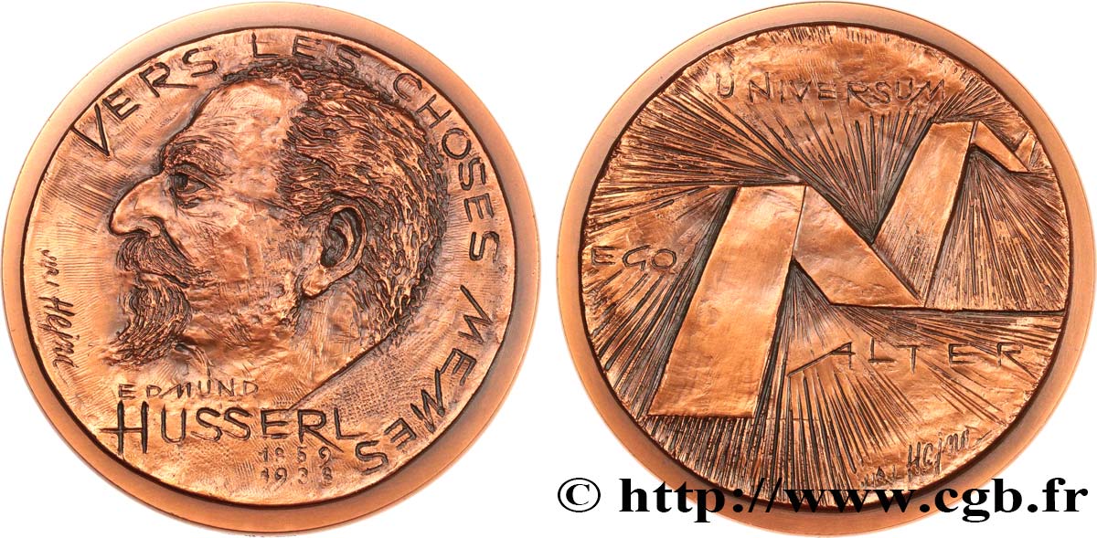 VARIOUS CHARACTERS Médaille, Edmund Husserl AU