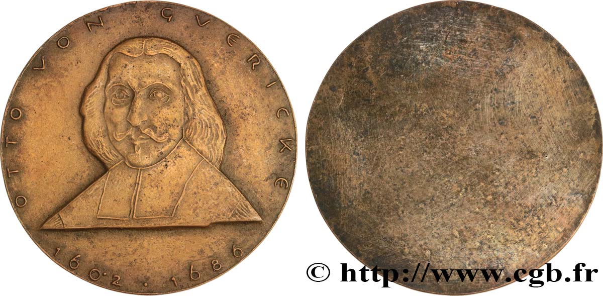 SCIENCES & SCIENTIFIQUES Médaille, Otto von Guericke q.SPL