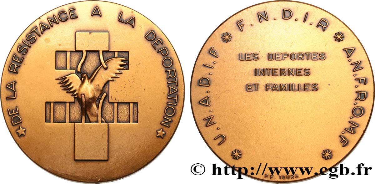 V REPUBLIC Médaille commémorative, Les déportés, internés et familles AU