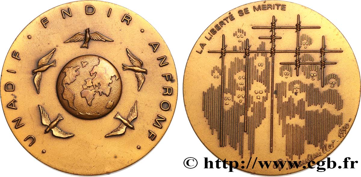 CINQUIÈME RÉPUBLIQUE Médaille, Commémoration du retour des déportés TTB+