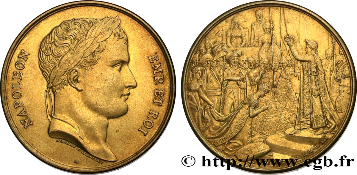 PREMIER EMPIRE / FIRST FRENCH EMPIRE Médaille, Sacre de Joséphine, refrappe AU