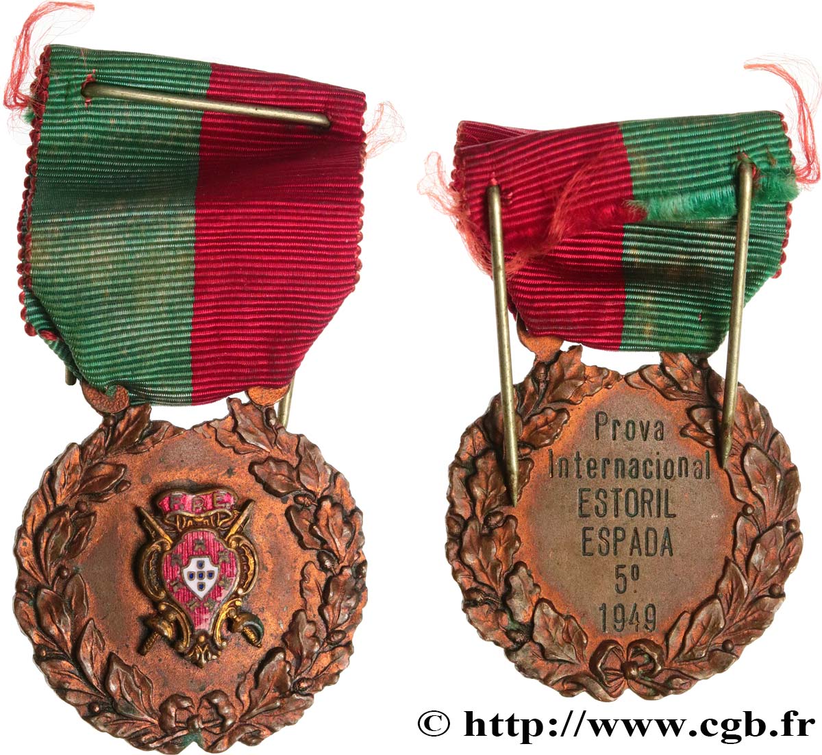 PORTUGAL Médaille, Prix international d’épée TTB