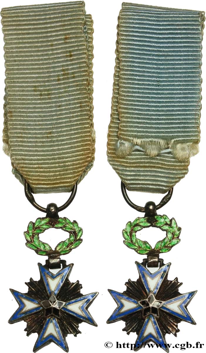 BÉNIN Médaille, Miniature du Chevalier, Ordre de l’étoile noire SUP