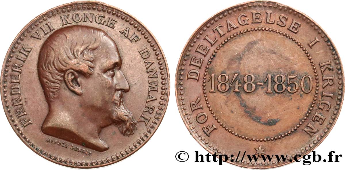 DANIMARCA - REGNO DI DANIMARCA - FEDERICO VIII Médaille de guerre, 1848-1850 BB