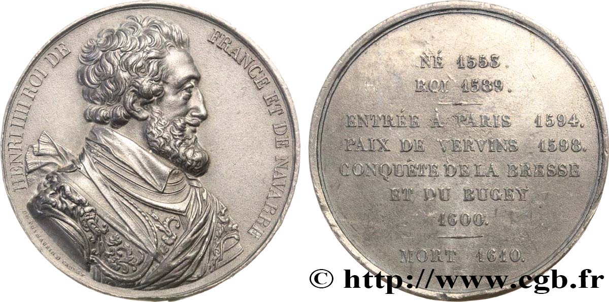 LOUIS-PHILIPPE Ier Médaille du roi Henri IV TTB