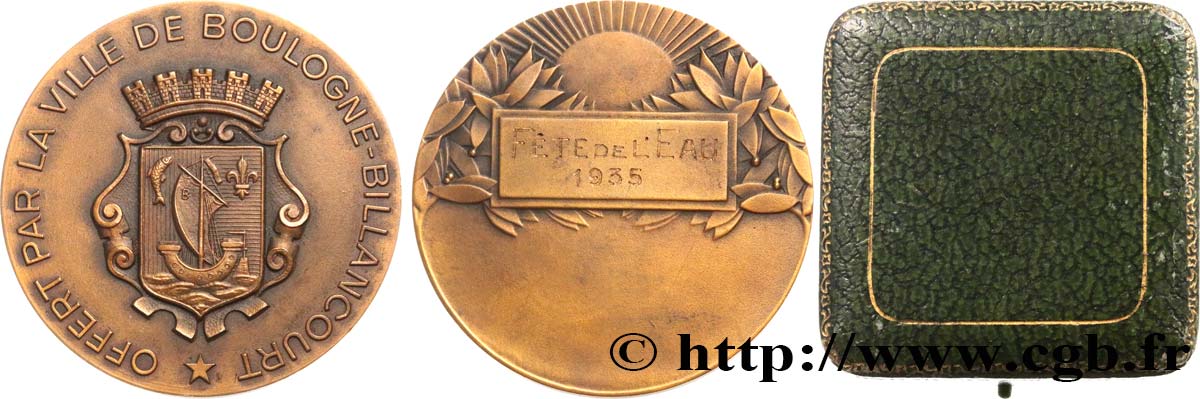 TERCERA REPUBLICA FRANCESA Médaille, Fête de l’eau MBC+