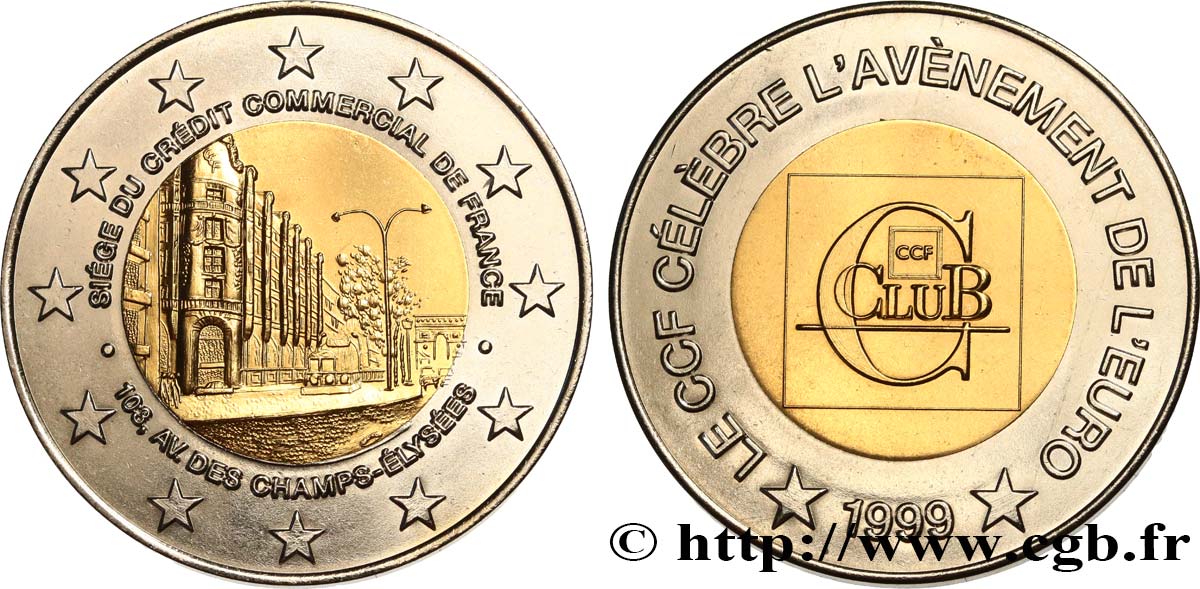 QUINTA REPUBLICA FRANCESA Médaille, Avénement de l’Euro EBC