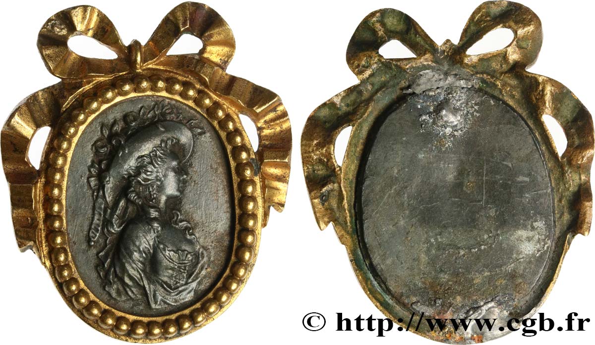 LOUIS XVI Médaille, Portrait de femme, Marie-Antoinette TTB+