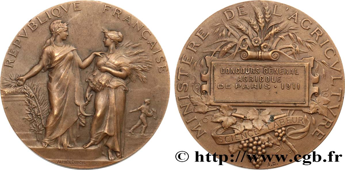 III REPUBLIC Médaille, Concours général agricole AU