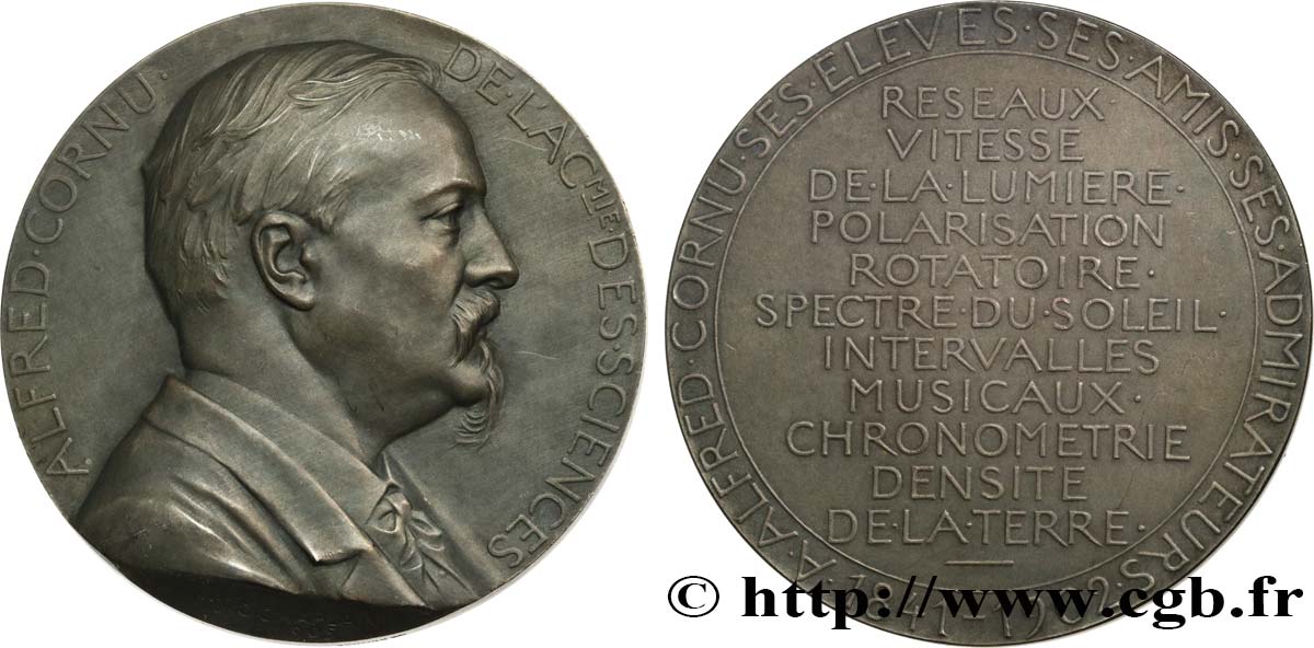 SCIENCES & SCIENTIFIQUES Médaille, Hommage à Alfred Cornu SUP