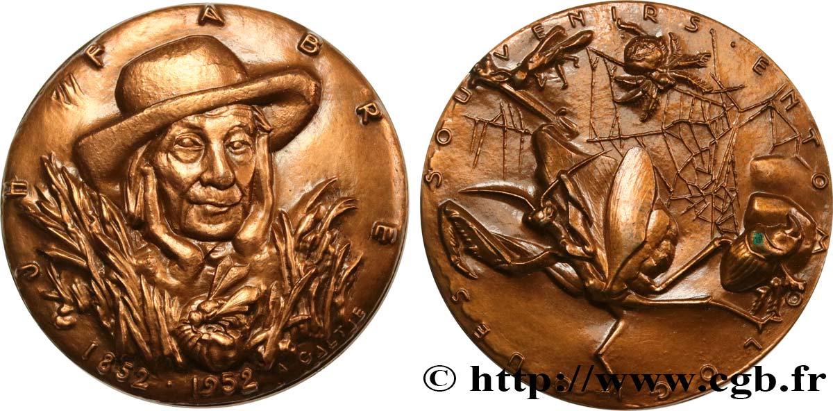 SCIENCES & SCIENTIFIQUES Médaille, Jean-Henri Fabre VZ