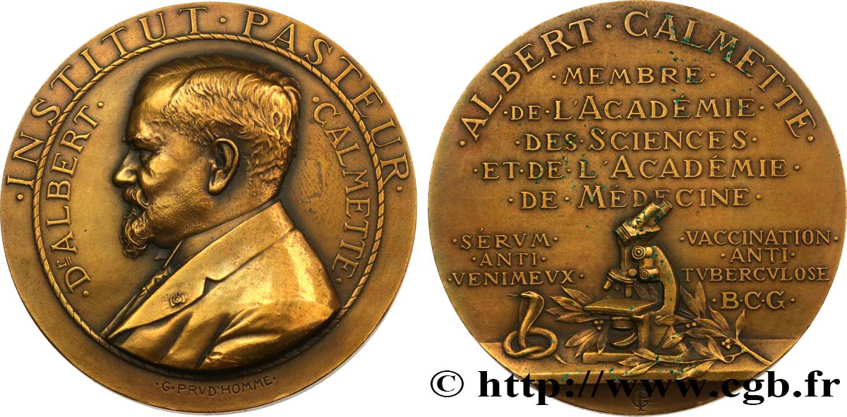 SCIENCES & SCIENTIFIQUES Médaille, Docteur Albert Calmette fVZ