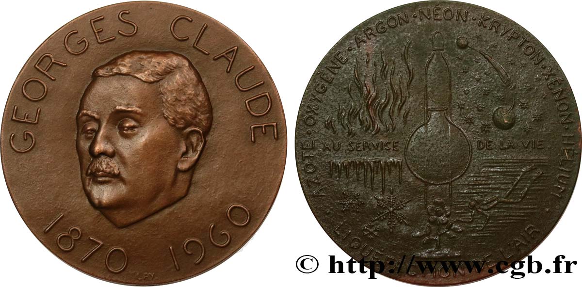 SCIENCES & SCIENTIFIQUES Médaille, Georges Claude AU/AU