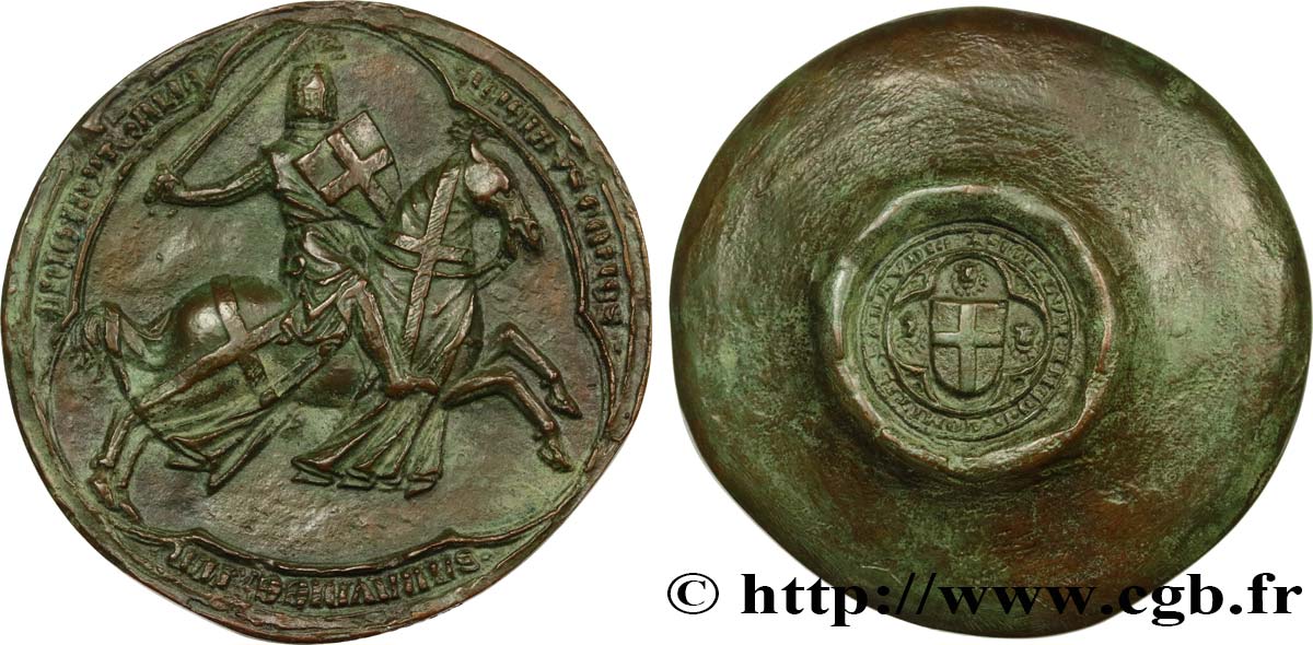SAVOIE - COMTÉ DE SAVOIE - AMÉDÉE V Médaille, Reproduction du sceau d’Amédée V de Savoie SUP