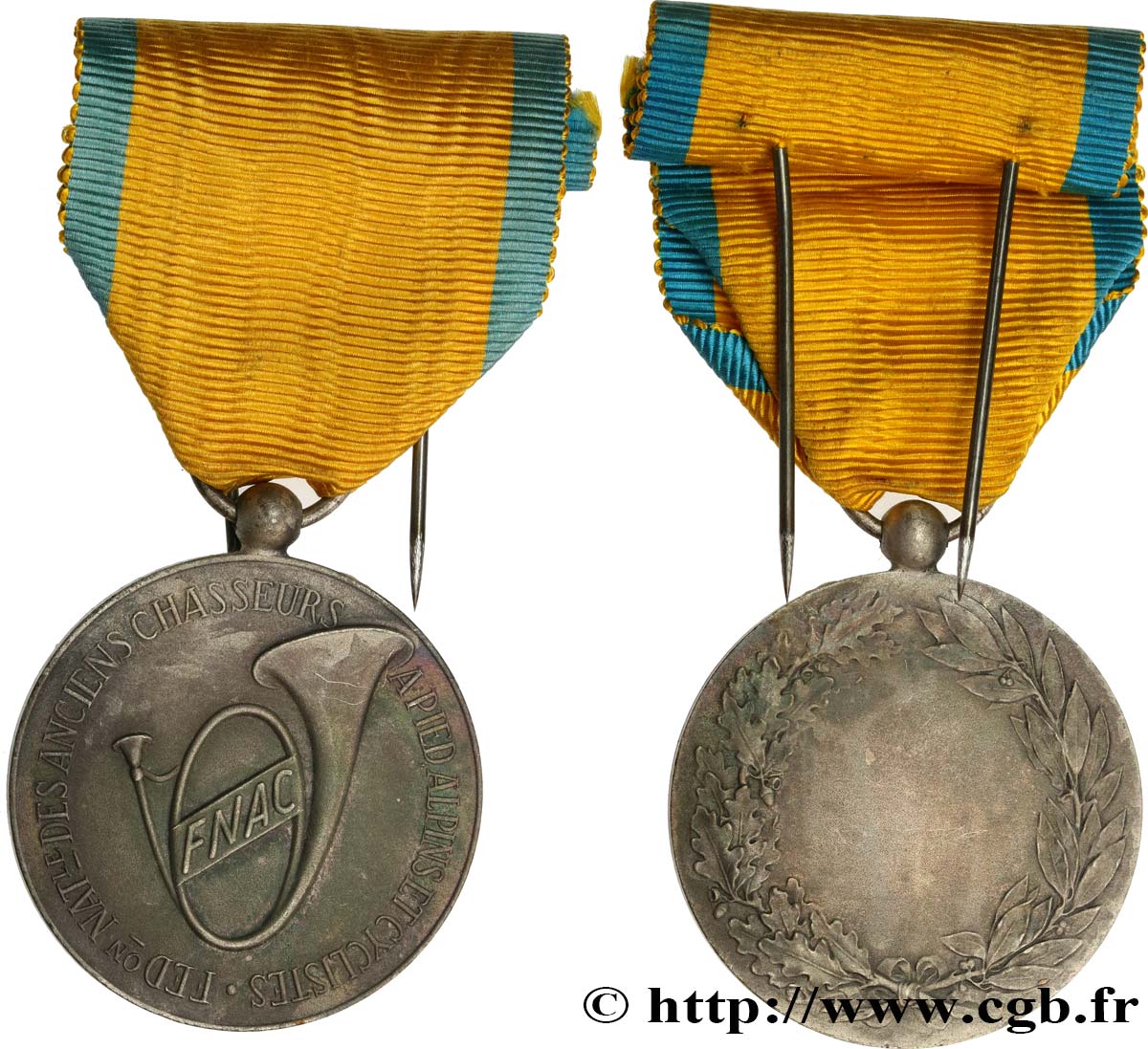 CINQUIÈME RÉPUBLIQUE Médaille de récompense, Fédération Nationale des Anciens Chasseurs TTB