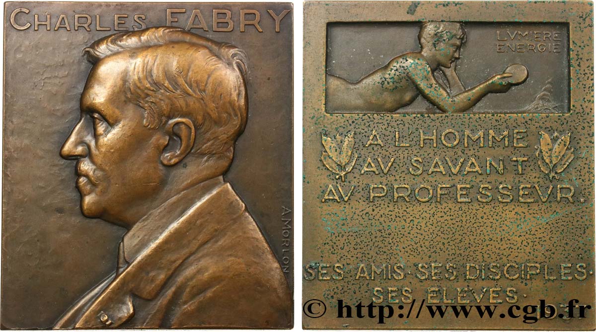 SCIENCE & SCIENTIFIC Plaque, Charles Fabry XF