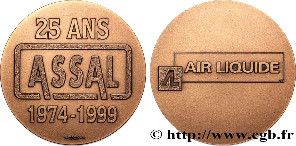 COMPANIES, INDUSTRIES AND MISCELLANEOUS TRADES Médaille, 25 ans d’ASSAL AU