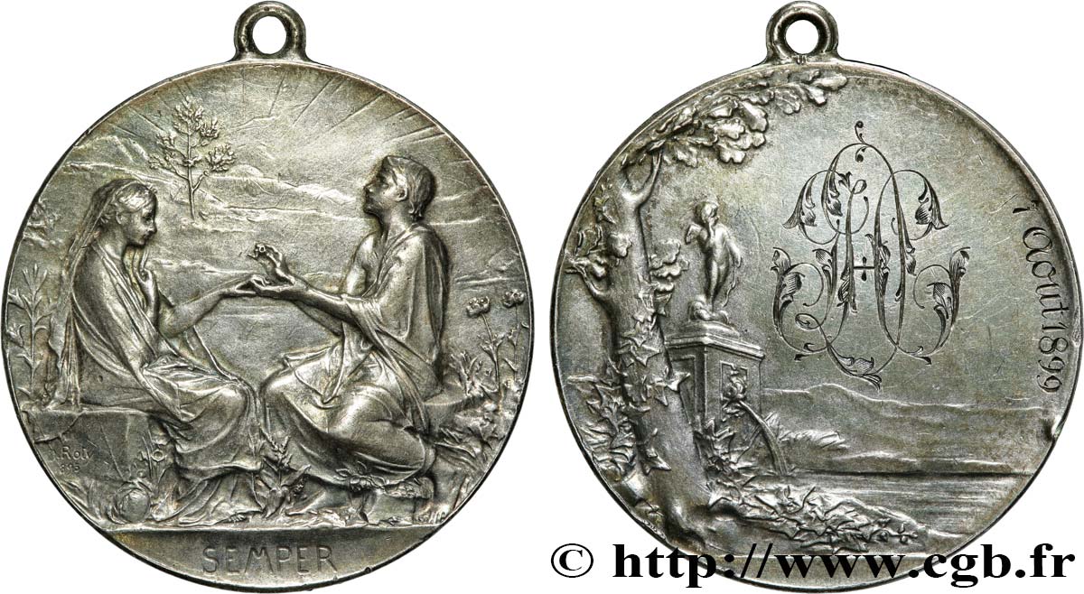 LOVE AND MARRIAGE Médaille, Semper XF