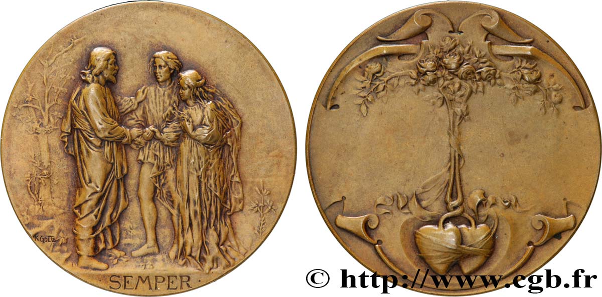 LOVE AND MARRIAGE Médaille, Semper XF